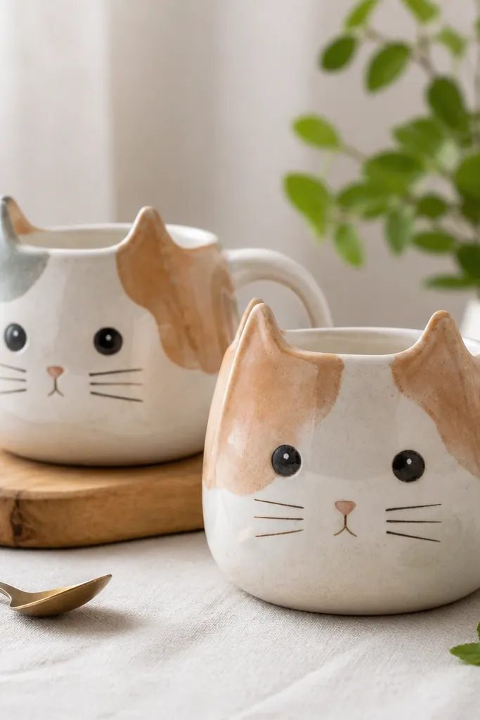 Adorable Handmade Cat Mugs for Pet Lovers