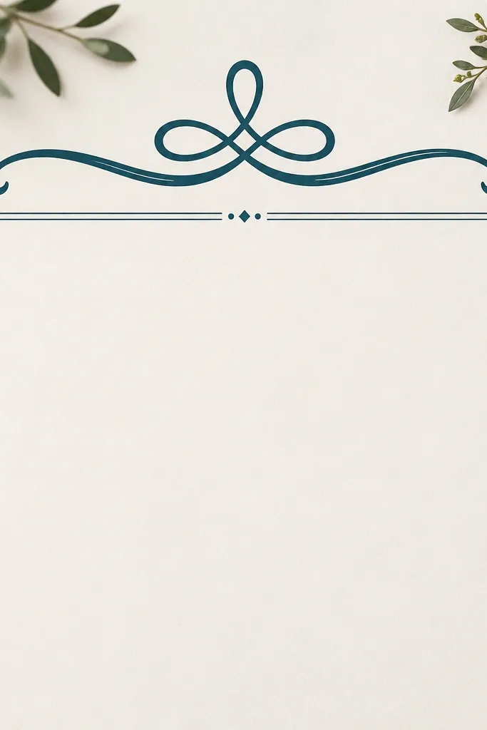 A page header with thick, smooth lines in a deep teal color, plus smaller thin lines underneath, all centered above a writing block.