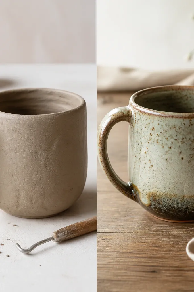 Handmade Mug Before and After Transformation