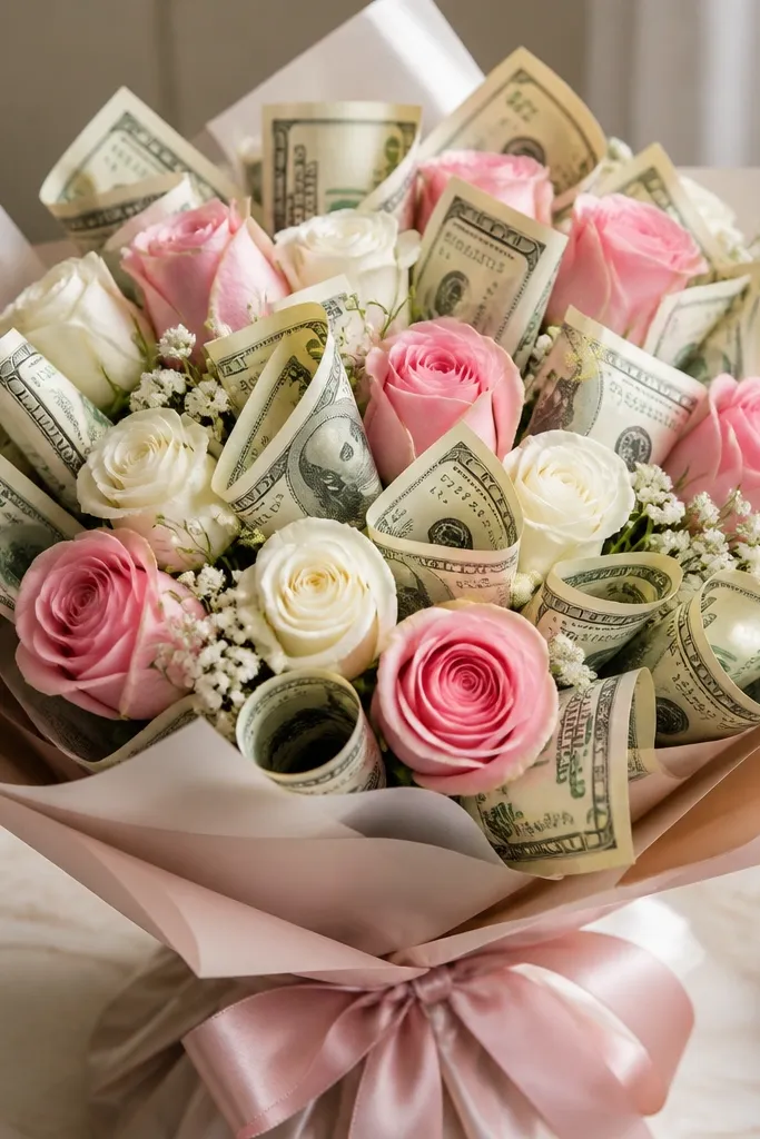 Money Bouquet with Roses: A Stunning Gift Idea